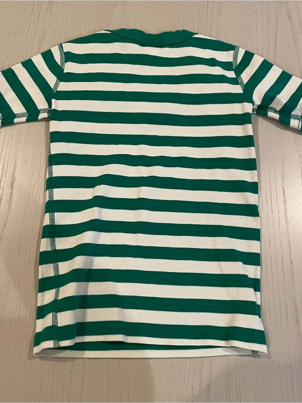 Hanna Andersson HannaJams Short John Pajama Set (Green Stripe) - Size 8 130